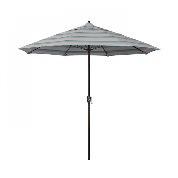 California Umbrella 7.5' Bronze Aluminum Market Patio Umbrella, Sunbrella Gateway Mist 194061336458 - main
